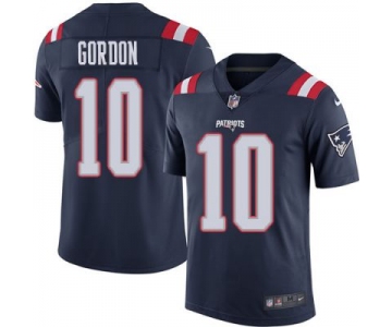 Men's NFL New England Patriots #10 Josh Gordon Navy Blue Rush Vapor Untouchable Limited Nike Jersey