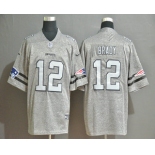 Men's New England Patriots #12 Tom Brady 2019 Gray Gridiron Vapor Untouchable Stitched NFL Nike Limited Jersey