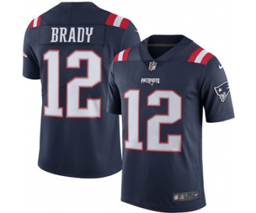 Men's New England Patriots #12 Tom Brady Nike Navy Color Rush Limited Jersey