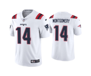 Men's New England Patriots #14 Ty Montgomery White Vapor Untouchable Limited Stitched Jersey
