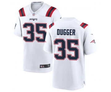 Men's New England Patriots #35 Kyle Dugger White 2020 NEW Vapor Untouchable Stitched NFL Nike Limited