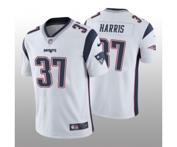 Men's New England Patriots #37 Damien Harris White Vapor Limited Jersey