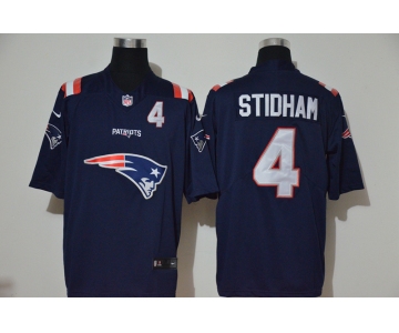 Men's New England Patriots #4 Jarrett Stidham Navy Blue 2020 Team Logo Number Vapor Untouchable Stitched NFL Nike Fashion Limited Jersey