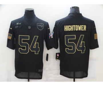 Men's New England Patriots #54 Dont'a Hightower Black 2020 Salute To Service Stitched NFL Nike Limited Jersey