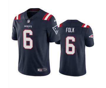 Men's New England Patriots #6 Nick Folk Navy Vapor Untouchable Limited Stitched Jersey