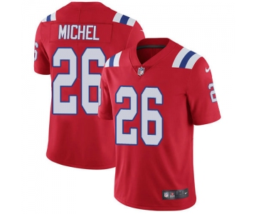 Men's Nike New England Patriots #26 Sony Michel Red Alternate Stitched NFL Vapor Untouchable Limited Jersey