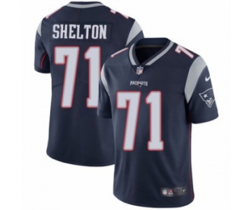 Men's Nike New England Patriots #71 Danny Shelton Navy Blue Team Color Vapor Untouchable Limited Player NFL Jersey