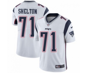 Men's Nike New England Patriots #71 Danny Shelton White Vapor Untouchable Limited Player NFL Jersey