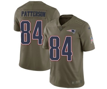 Men's Nike New England Patriots #84 Cordarrelle Patterson Olive 2017 Salute to Service Limited Jersey
