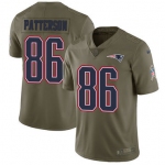 Nike Men's New England Patriots #86 Cordarrelle Patterson Olive 2017 Salute to Service Limited Jersey