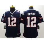 Nike New England Patriots #12 Tom Brady Blue Limited Jersey