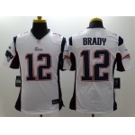 Nike New England Patriots #12 Tom Brady White Limited Jersey