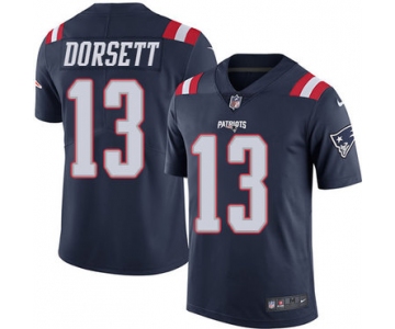 Nike New England Patriots #13 Phillip Dorsett Navy Blue Men's Stitched NFL Limited Rush Jersey