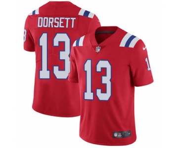 Nike New England Patriots #13 Phillip Dorsett Red Alternate Men's Stitched NFL Vapor Untouchable Limited Jersey