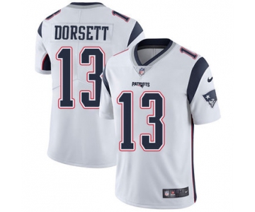 Nike New England Patriots #13 Phillip Dorsett White Men's Stitched NFL Vapor Untouchable Limited Jersey