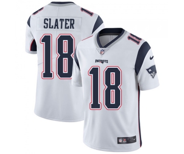 Nike New England Patriots #18 Matt Slater White Men's Stitched NFL Vapor Untouchable Limited Jersey