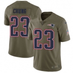 Nike New England Patriots #23 Patrick Chung Olive Men's Stitched NFL Limited 2017 Salute To Service Jersey