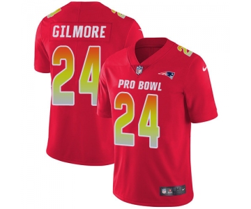 Nike New England Patriots #24 Stephon Gilmore Red Men's Stitched NFL Limited AFC 2019 Pro Bowl Jersey