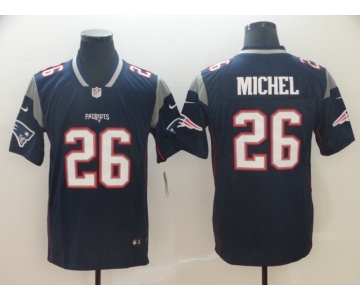 Nike New England Patriots 26 Sony Michel Navy Vapor Untouchable Limited Jersey