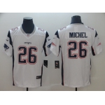 Nike New England Patriots 26 Sony Michel White Vapor Untouchable Limited Jersey