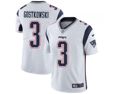 Nike New England Patriots #3 Stephen Gostkowski White Men's Stitched NFL Vapor Untouchable Limited Jersey