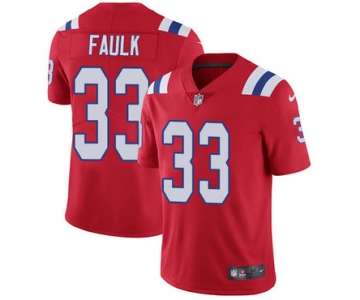 Nike New England Patriots #33 Kevin Faulk Red Alternate Men's Stitched NFL Vapor Untouchable Limited Jersey