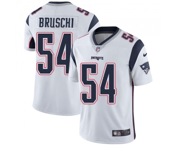 Nike New England Patriots #54 Tedy Bruschi White Men's Stitched NFL Vapor Untouchable Limited Jersey