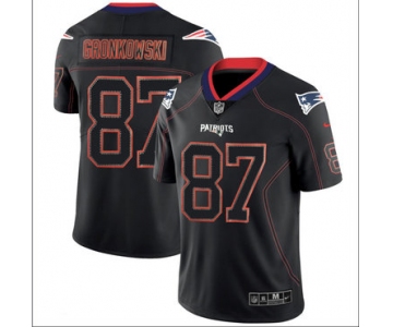 Nike New England Patriots #87 Rob Gronkowski Black Shadow Legend Limited Jersey