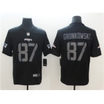 Nike New England Patriots #87 Rob Gronkowski Black Vapor Impact Limited Jersey