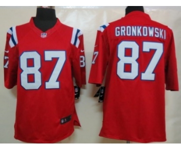 Nike New England Patriots #87 Rob Gronkowski Red Limited Jersey