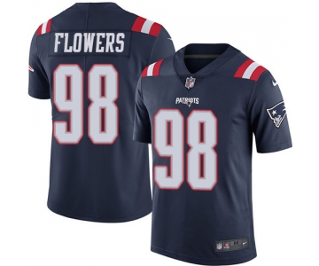 Nike New England Patriots #98 Trey Flowers Navy Blue Men's Stitched NFL Limited Rush Jersey