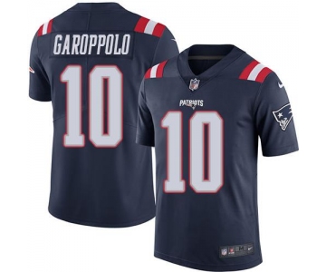 Nike Patriots #10 Jimmy Garoppolo Navy Blue Men's Stitched NFL Limited Rush Jersey