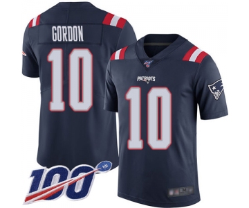 Nike Patriots #10 Josh Gordon Navy Blue Men's Stitched NFL Limited Rush 100th Season Jersey