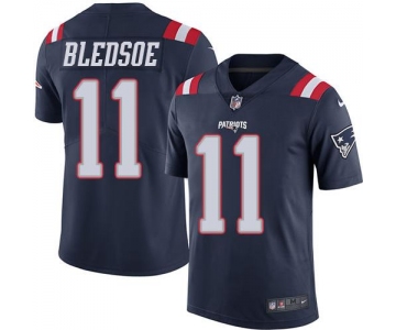 Nike Patriots #11 Drew Bledsoe Navy Blue Men's Stitched NFL Limited Rush Jersey