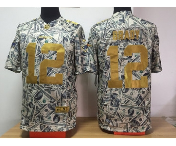 Nike Patriots 12 Tom Brady Grey US Dollar Fashion Limited Jersey