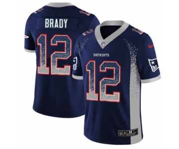 Nike Patriots #12 Tom Brady Men's Stitched NFL Limited Rush USA Flag Jersey