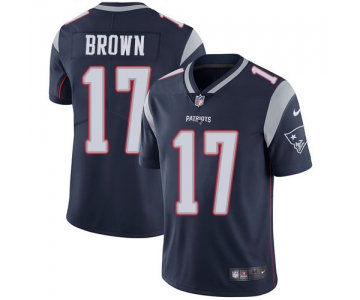 Nike Patriots #17 Antonio Brown Navy Blue Team Color Men's Stitched NFL Vapor Untouchable Limited Jersey