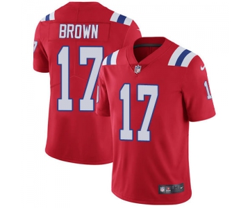 Nike Patriots #17 Antonio Brown Red Alternate Men's Stitched NFL Vapor Untouchable Limited Jersey