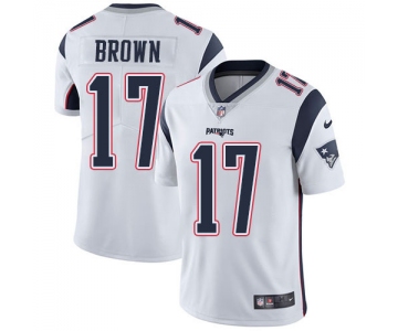 Nike Patriots #17 Antonio Brown White Men's Stitched NFL Vapor Untouchable Limited Jersey