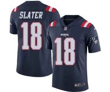 Nike Patriots #18 Matt Slater Navy Blue Men's Stitched NFL Limited Rush Jersey