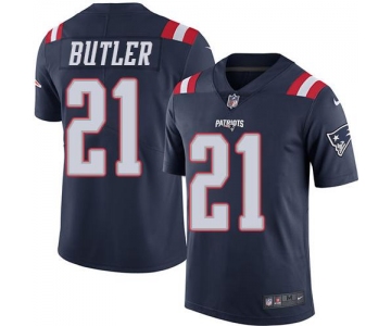 Nike Patriots #21 Malcolm Butler Navy Blue Men's Stitched NFL Limited Rush Jersey