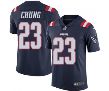 Nike Patriots #23 Patrick Chung Navy Blue Men's Stitched NFL Limited Rush Jersey