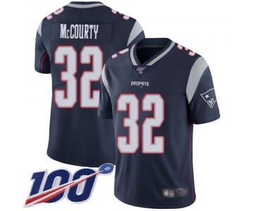 Nike Patriots #32 Devin McCourty Navy Blue Team Color Men's Stitched NFL 100th Season Vapor Limited Jersey