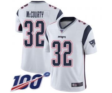Nike Patriots #32 Devin McCourty White Men's Stitched NFL 100th Season Vapor Limited Jersey