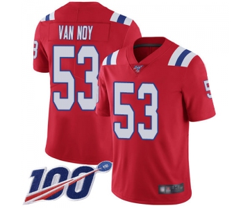 Nike Patriots #53 Kyle Van Noy Red Alternate Men's Stitched NFL 100th Season Vapor Limited Jersey