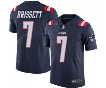 Nike Patriots #7 Jacoby Brissett Navy Blue Men's Stitched NFL Limited Rush Jersey