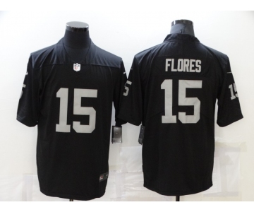 Men's Las Vegas Raiders #15 Tom Flores Black 2021 Vapor Untouchable Stitched NFL Nike Limited Jersey