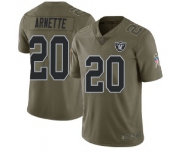 Men's Las Vegas Raiders #20 Damon Arnette Limited Green 2017 Salute to Service Jersey