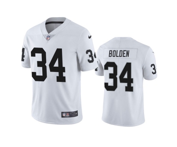 Men's Las Vegas Raiders #34 Brandon Bolden White Vapor Limited Stitched Jersey