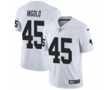 Men's Las Vegas Raiders #45 Alec Ingold Limited White Vapor Untouchable Jersey